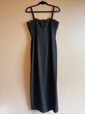 Vintage Datiani Black Lace Trim Dress